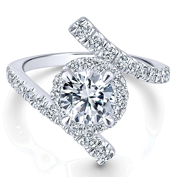 14k White Gold Nova Engagement Ring
